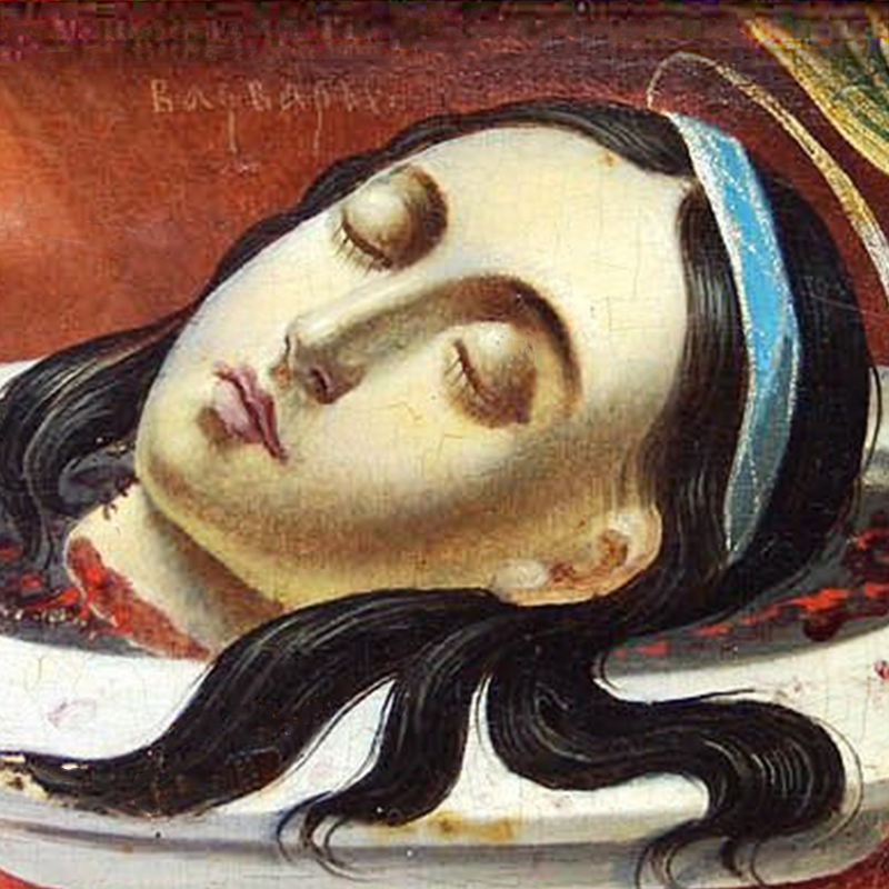 Beheaded head of saint Barbara - Icons